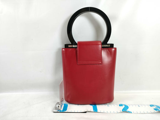 Salvatore Ferragamo Gancini plastic handle handbag