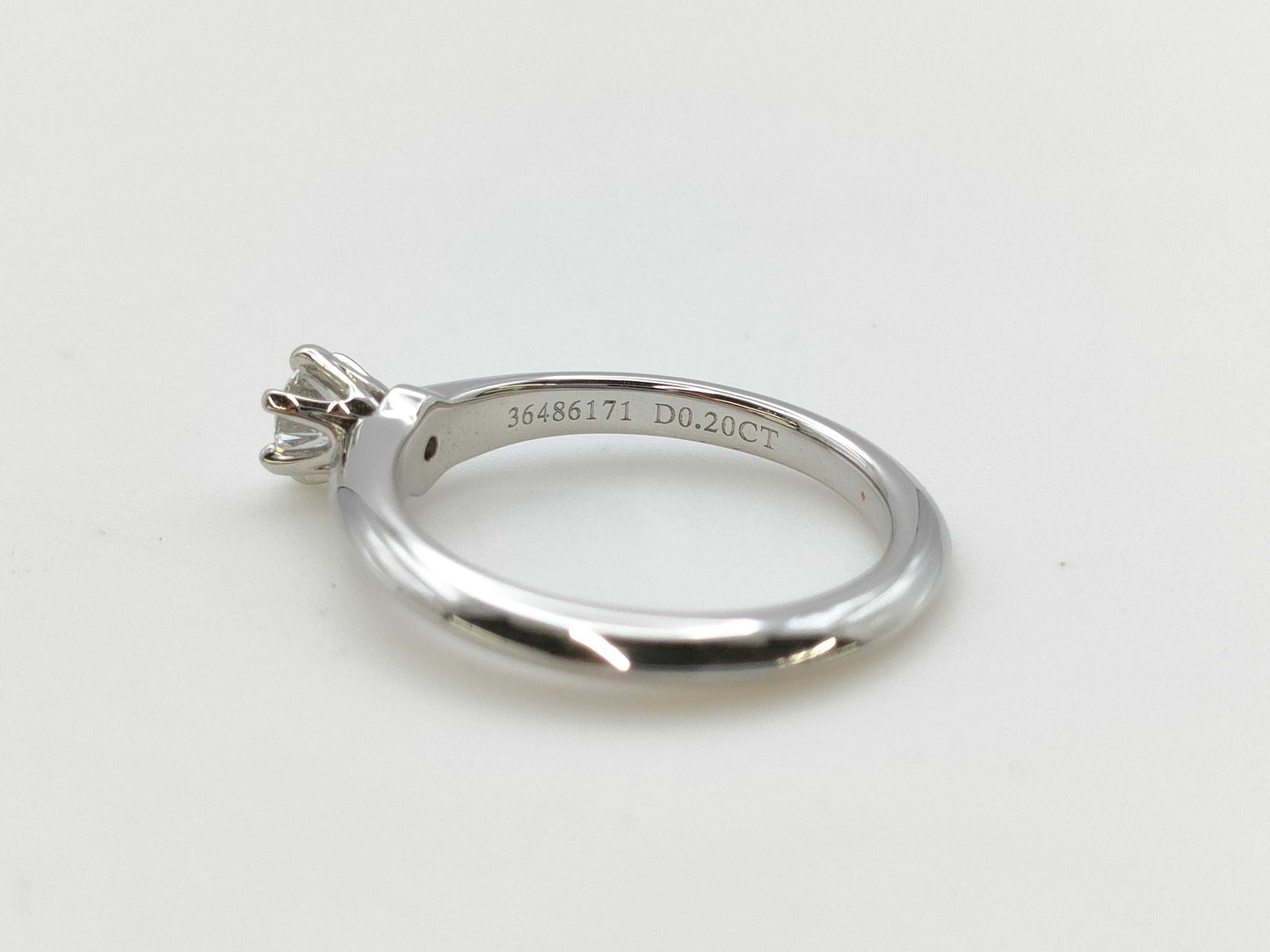Tiffany & Co. Solitaire D0.20ct PT950 4.1g Ring
