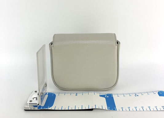 CELINE Claude Triomphe Gray Leather Shoulder Bag