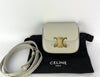CELINE Claude Triomphe Gray Leather Shoulder Bag