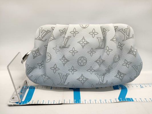 LOUIS VUITTON Scala Mini Monogram Mahina Light Blue M80497 RFID Shoulder Bag