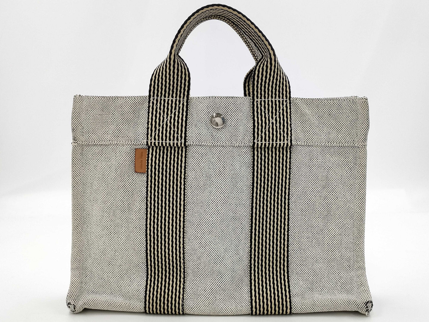 HERMES Foul Tote HERMES New Foul Tote PM New Foul Tote Foul Tote Tote Canvas Mini PM Gray x Black Handbag