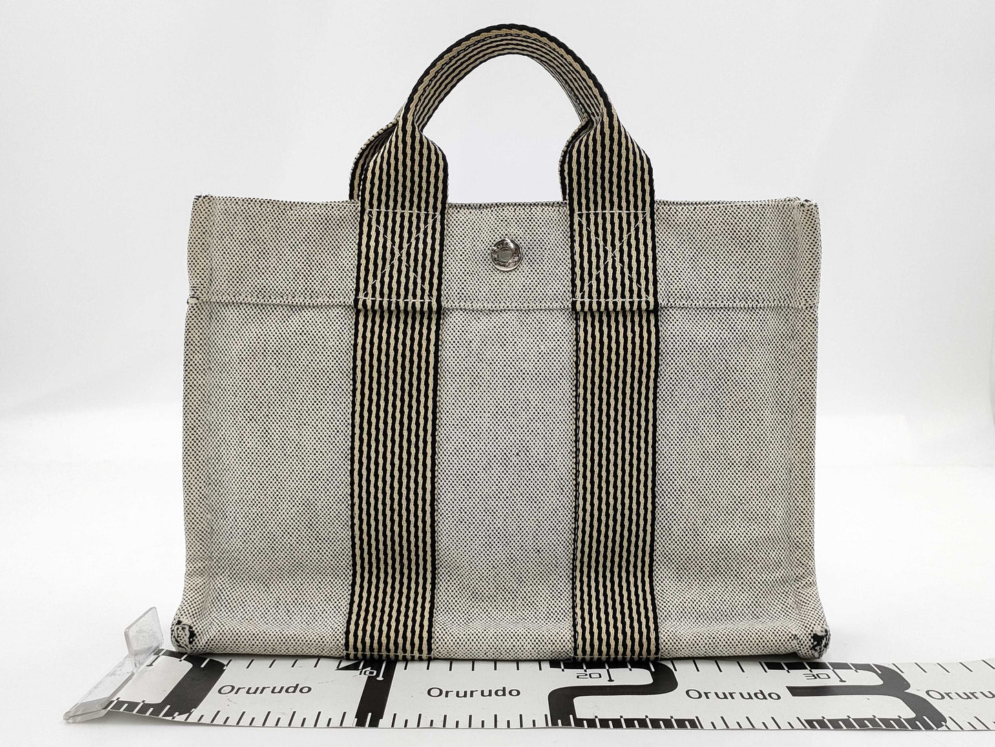 HERMES Foul Tote HERMES New Foul Tote PM New Foul Tote Foul Tote Tote Canvas Mini PM Gray x Black Handbag
