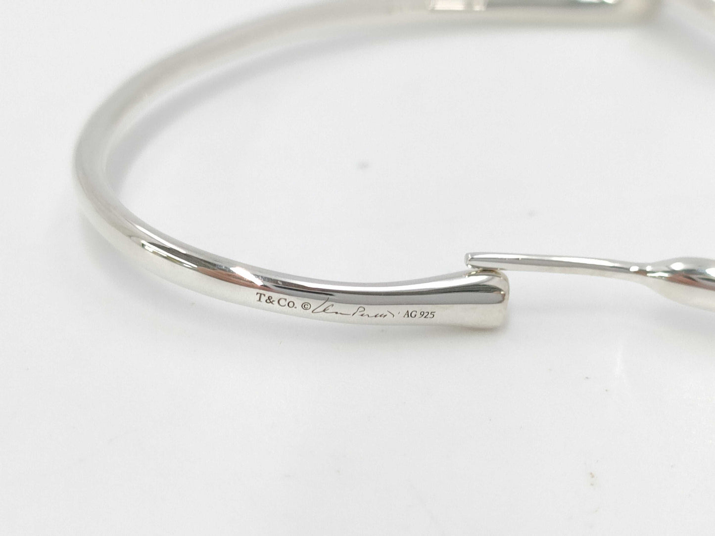 Tiffany & Co. Tiffany Elsa Peretti Open Heart Hoop Earrings, Medium, Ag925, 9.9g