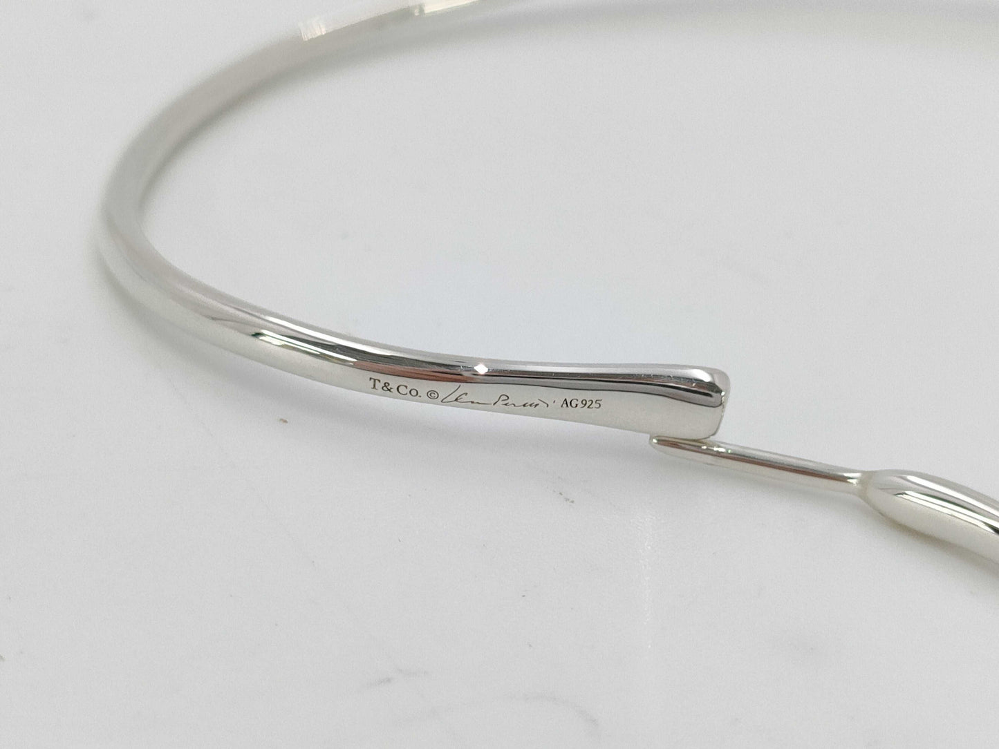 Tiffany & Co. Tiffany Elsa Peretti Open Heart Hoop Earrings, Large, Ag925, 11.3g