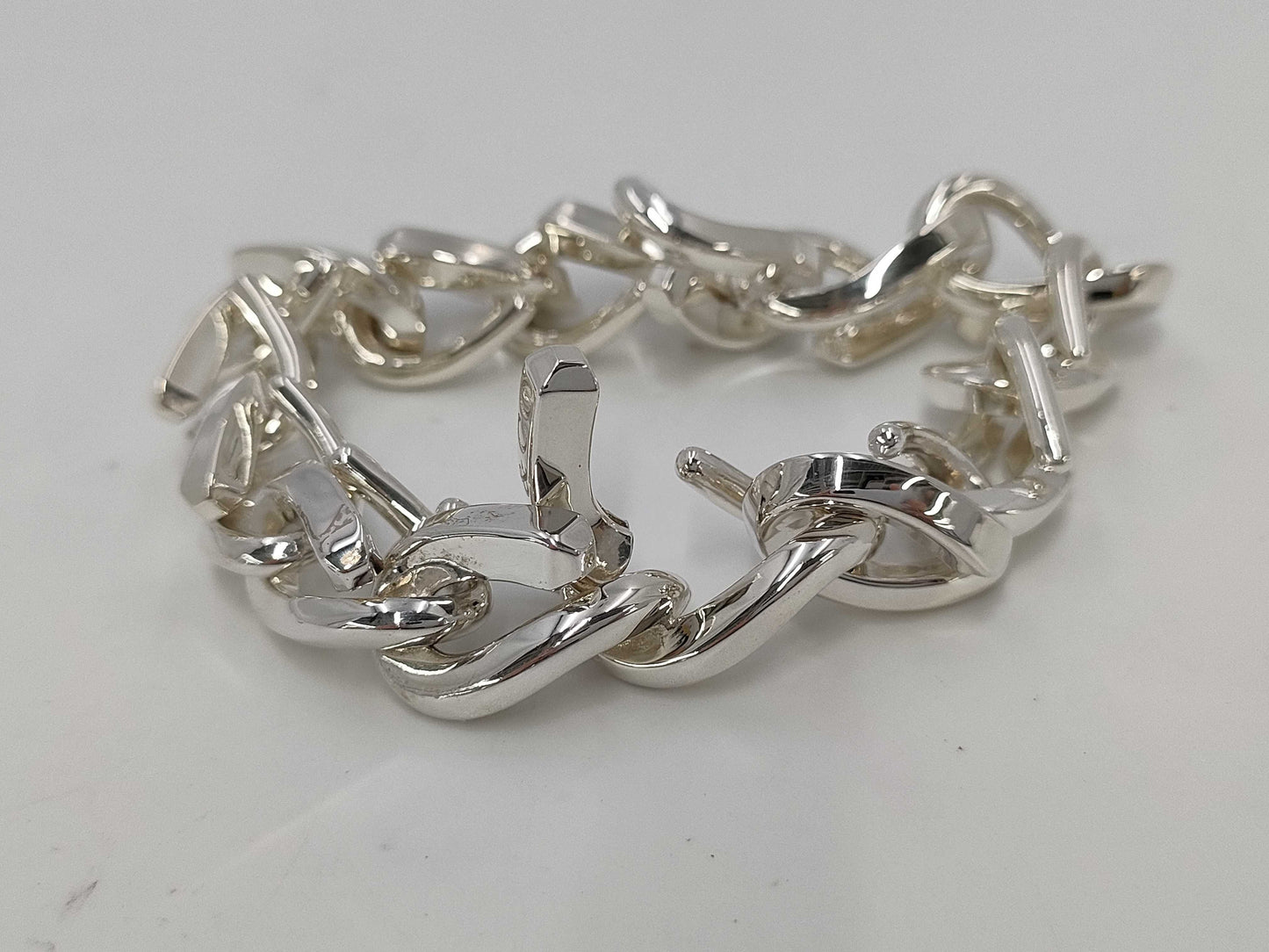 Tiffany & Co. Tiffany Forge Large Link 14-Link Bracelet, Ag925, 67.6g, Bracelet/Bangle