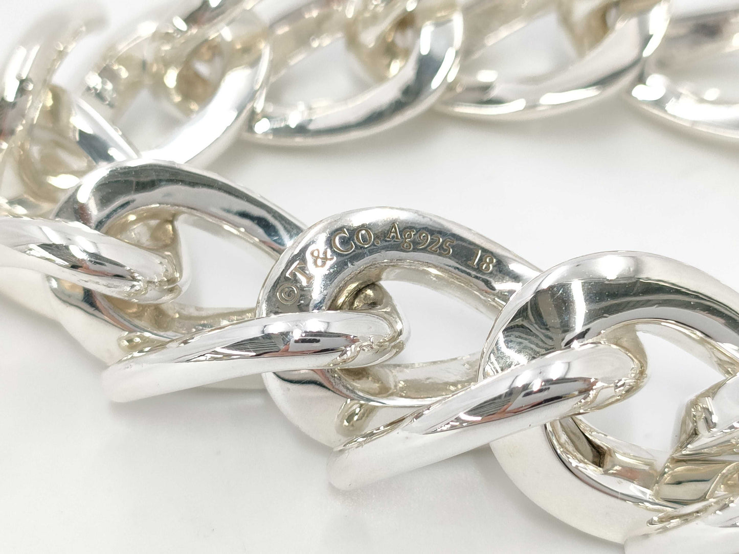 Tiffany & Co. Tiffany Forge Large Link 14-Link Bracelet, Ag925, 67.6g, Bracelet/Bangle