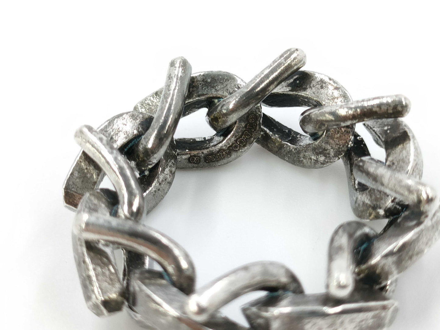 Tiffany & Co. Tiffany Forge Link Oxidized Ring, US5 , Ag925, 12.1g