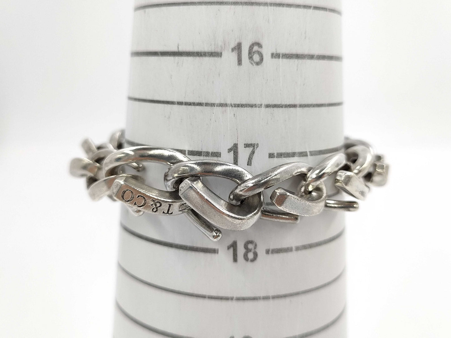 Tiffany & Co. Tiffany Forge Large Link Bracelet, Oxidized Finish, 15 Links , Ag925, 72.2g