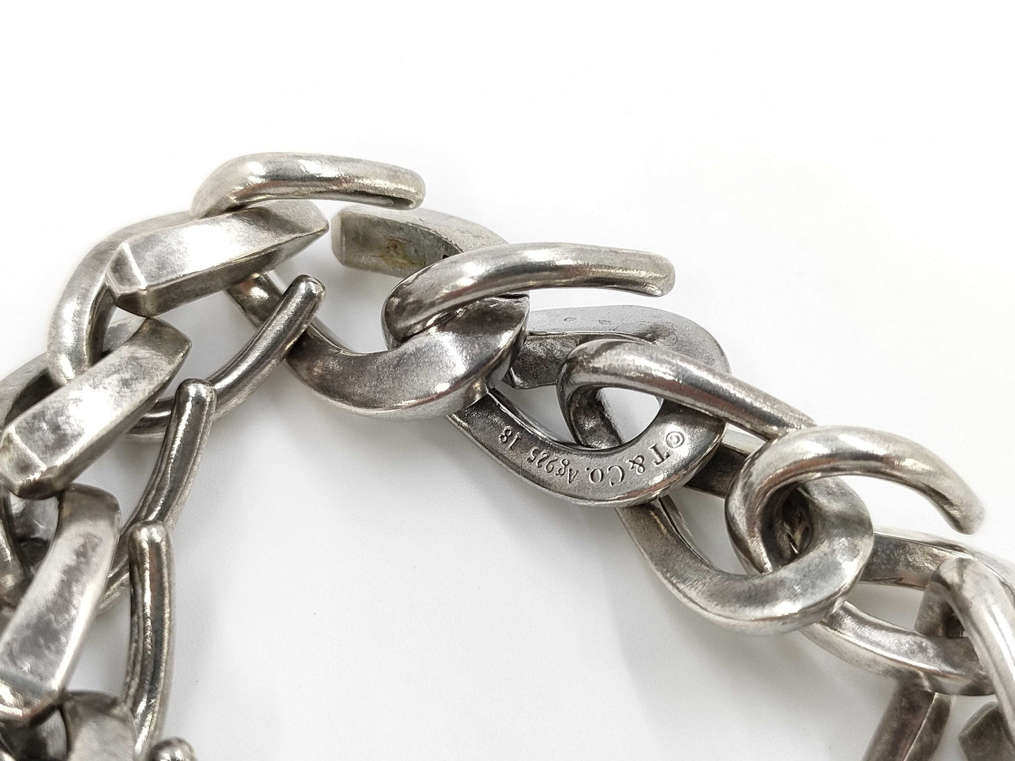 Tiffany & Co. Tiffany Forge Large Link Bracelet, Oxidized Finish, 15 Links , Ag925, 72.2g