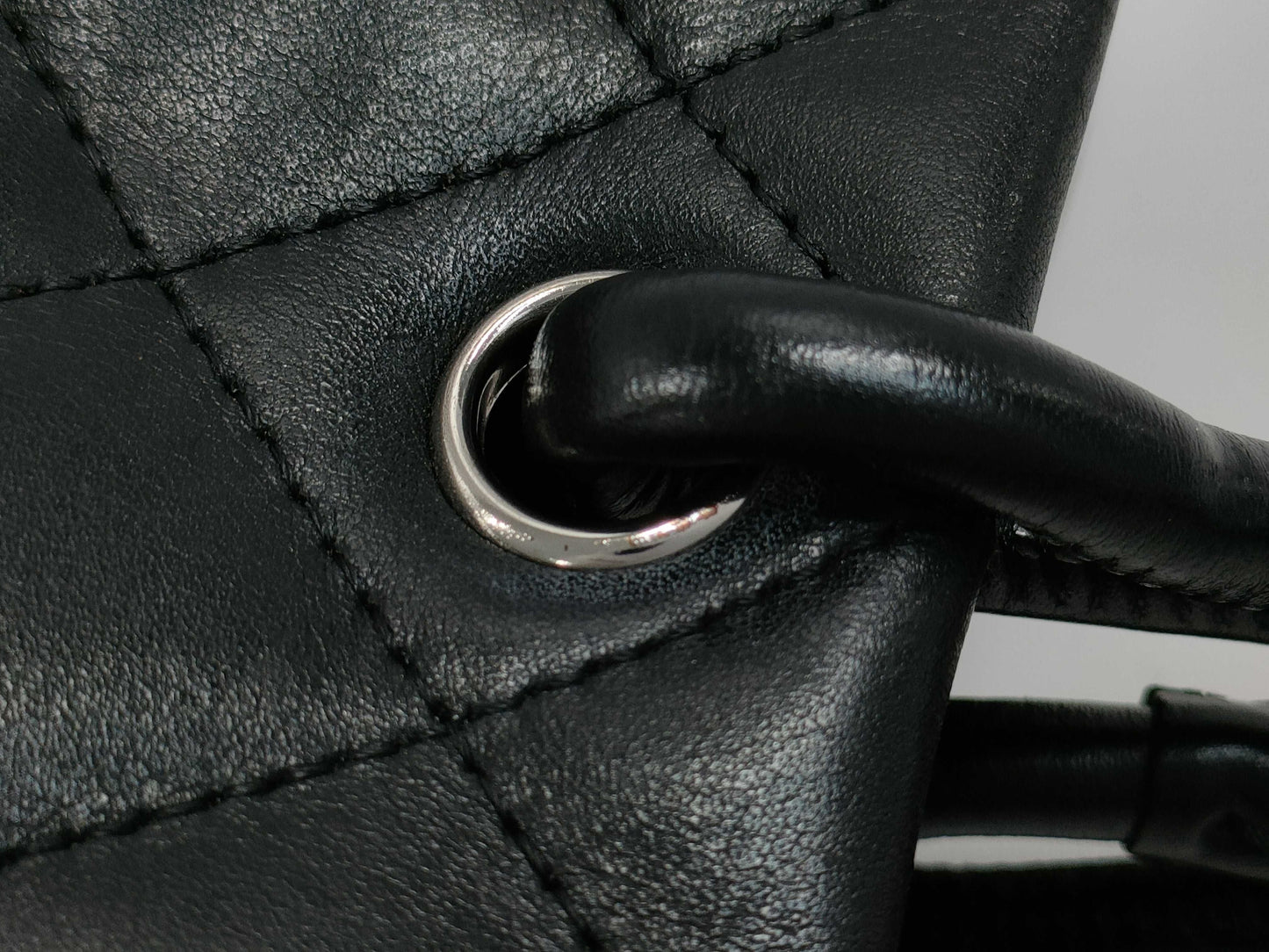 CHANEL Cambon Line Handbag, Lambskin, with Coco Mark, Black and White, with Seal