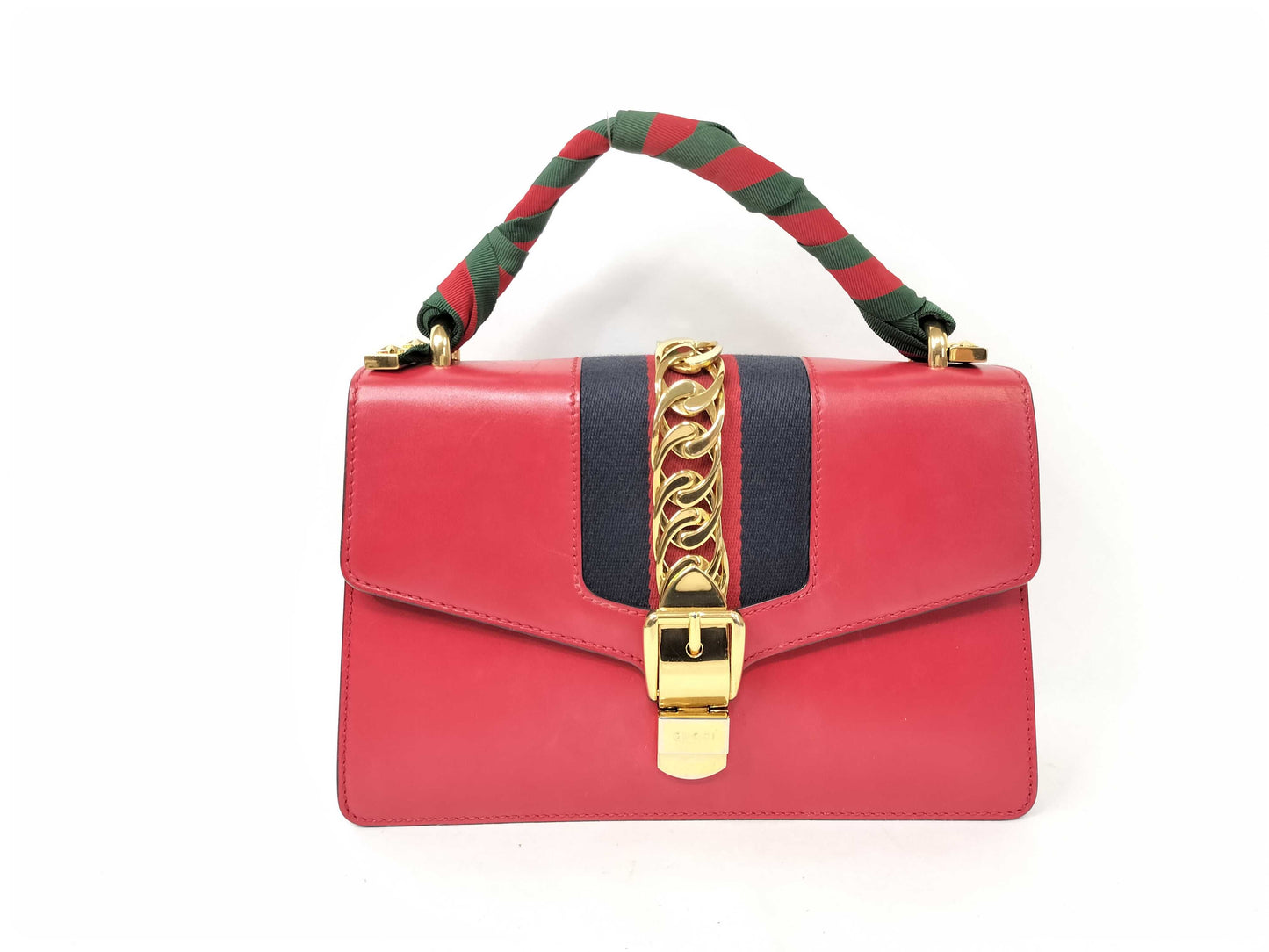 GUCCI GUCCI Sylvie Leather Red Shoulder Bag Handbag