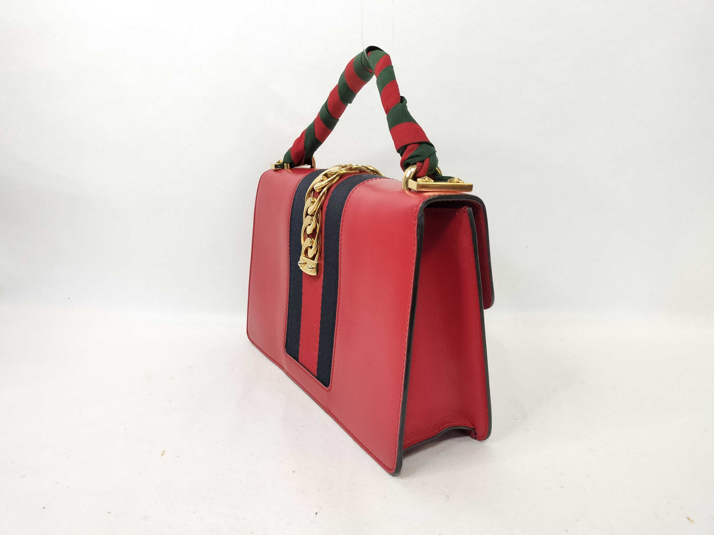 GUCCI GUCCI Sylvie Leather Red Shoulder Bag Handbag