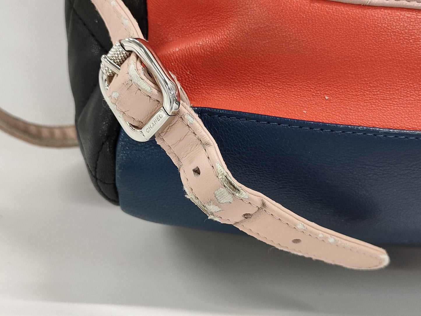 CHANEL CHANEL Tricolor Matelasse Backpack, No. 23, Silver Hardware