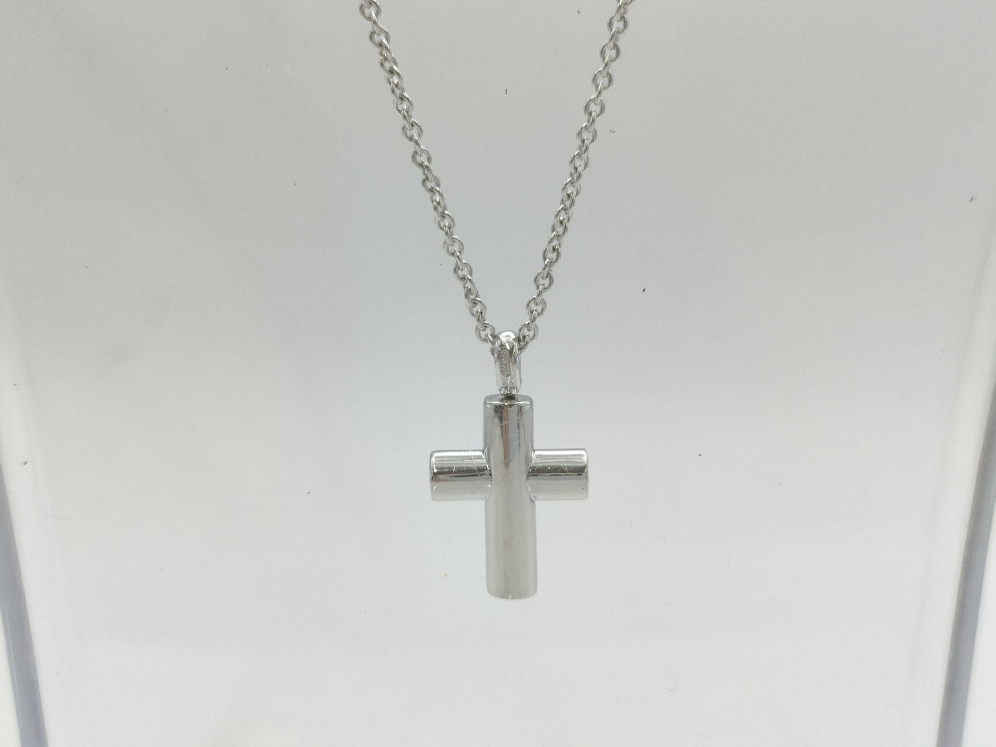 BVLGARI Latin Cross Necklace, WG 750, 9.2g