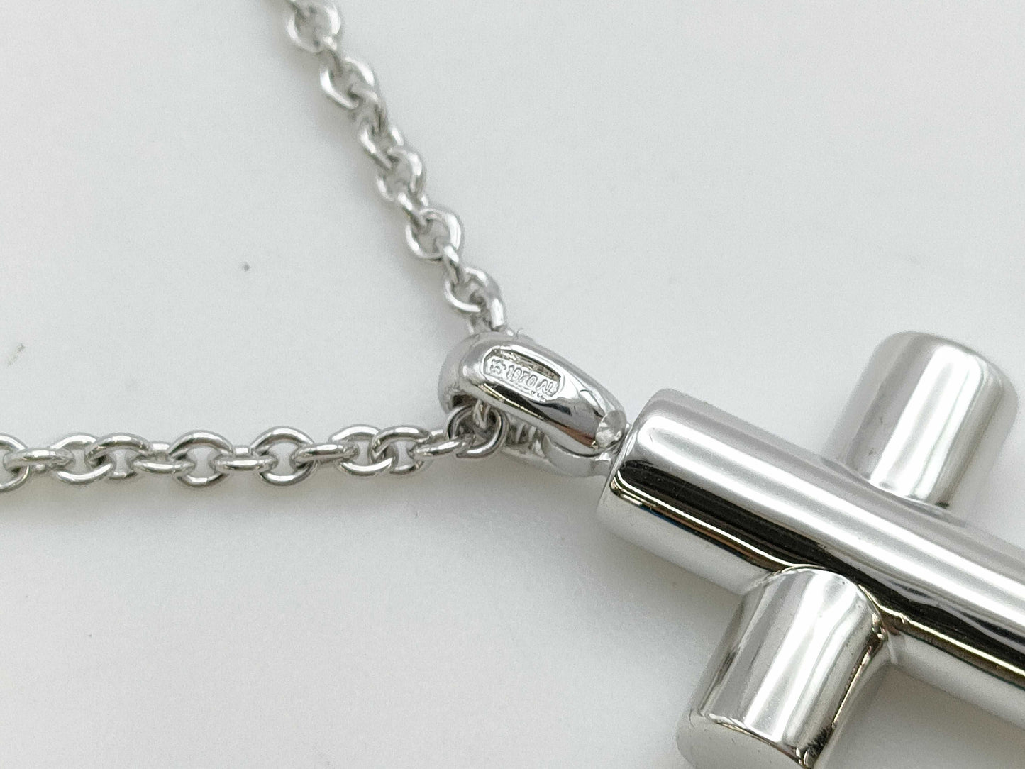 BVLGARI Latin Cross Necklace, WG 750, 9.2g