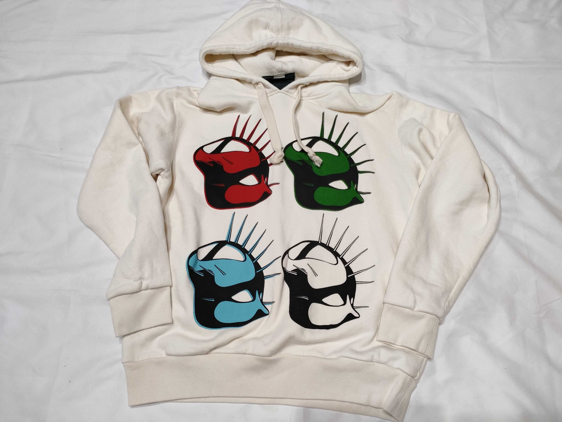 GUCCI Gucci Manifesto Mask Hoodie Sweatshirt White XS Tops
