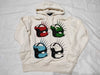 GUCCI Gucci Manifesto Mask Hoodie Sweatshirt White XS Tops