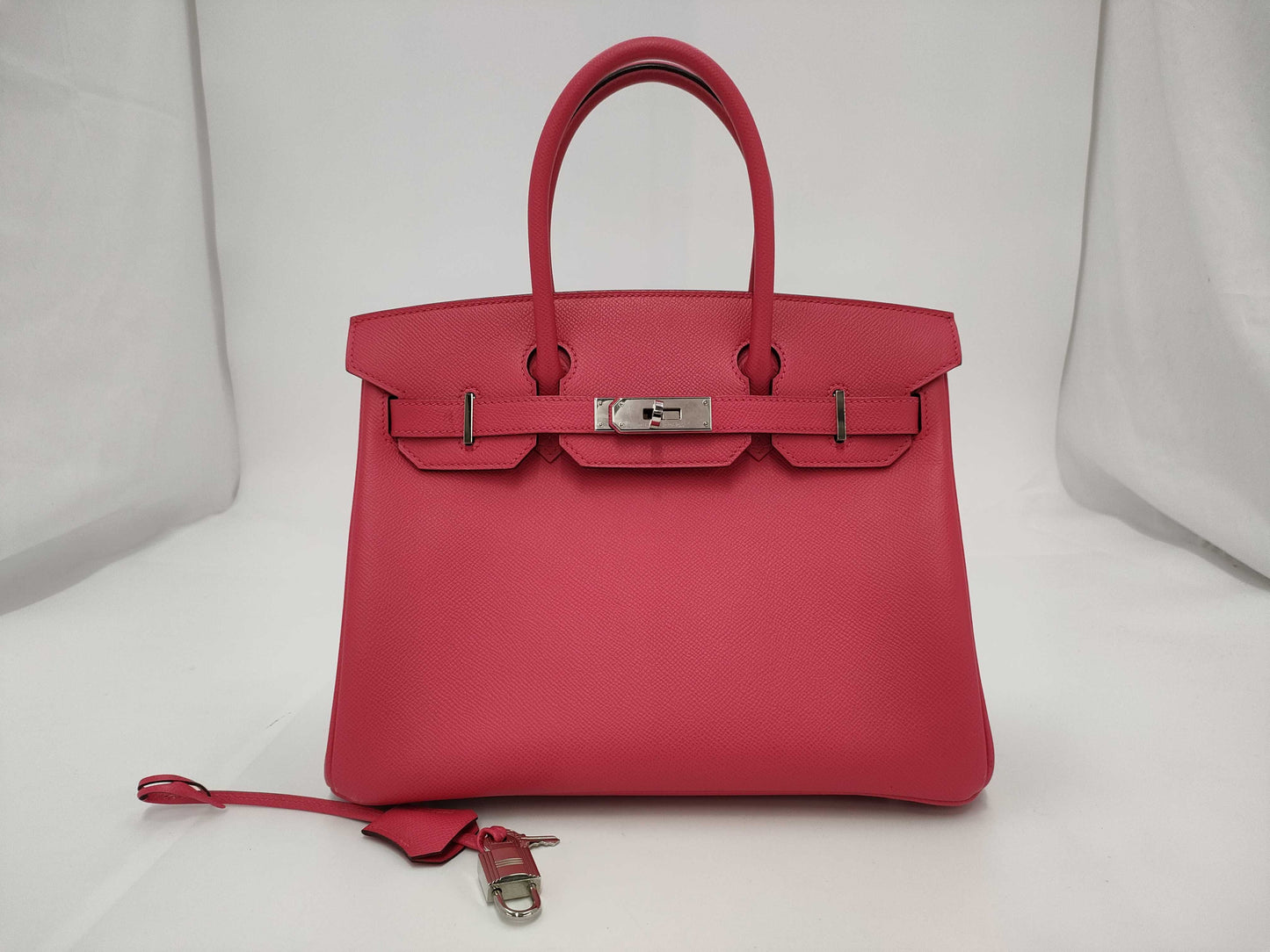HERMES Birkin 30 Epson Pink D Stamp Handbag