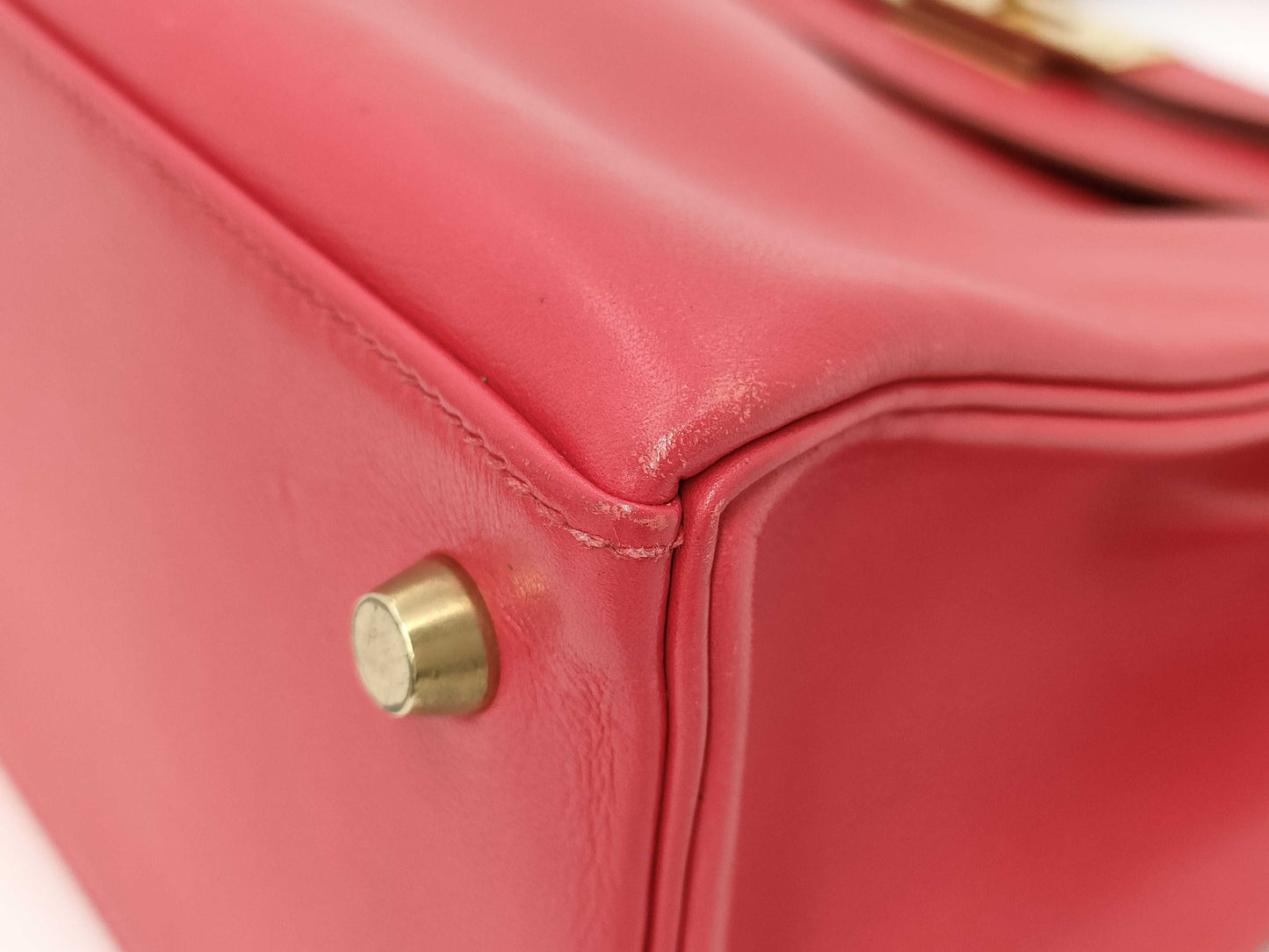 HERMES Kelly Kelly 28 Shoulder Bag, Inner Stitching, Red, 〇Y Stamp