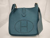 HERMES Evelyn Evelyn Taurillon Blue Jean F Stamped Shoulder Bag
