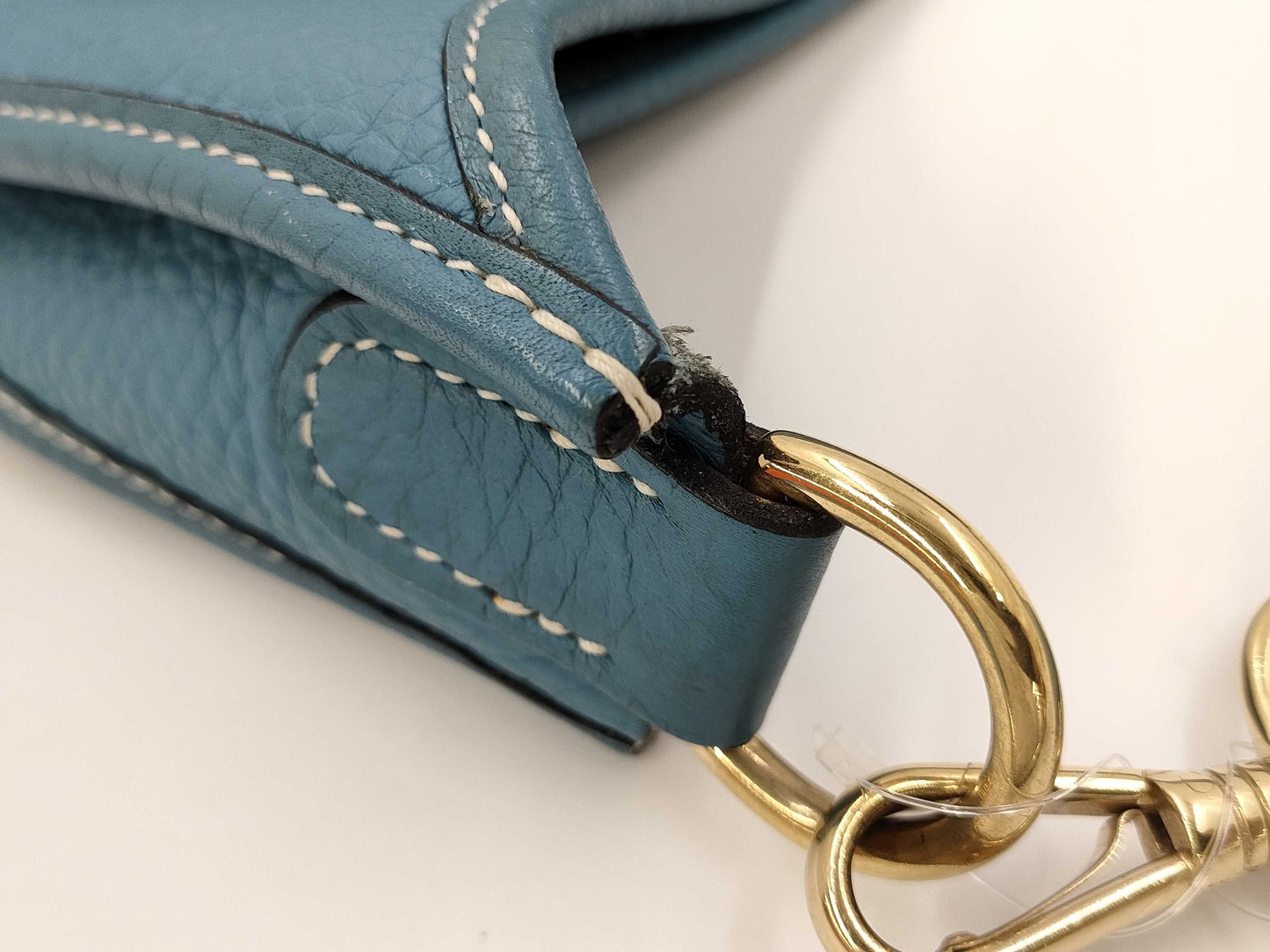 HERMES Evelyn Evelyn Taurillon Blue Jean F Stamped Shoulder Bag