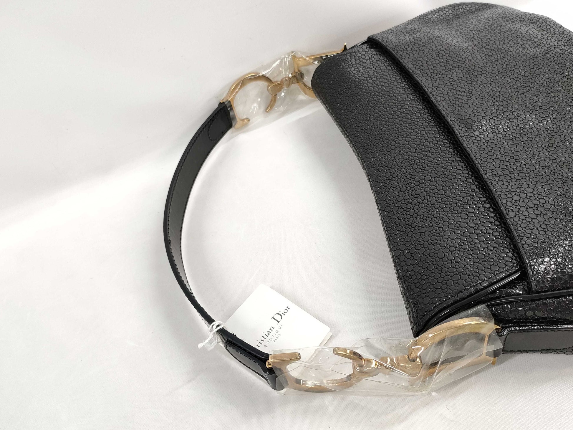 Dior Python Double Saddle Bag with G Hardware Shoulder Bag