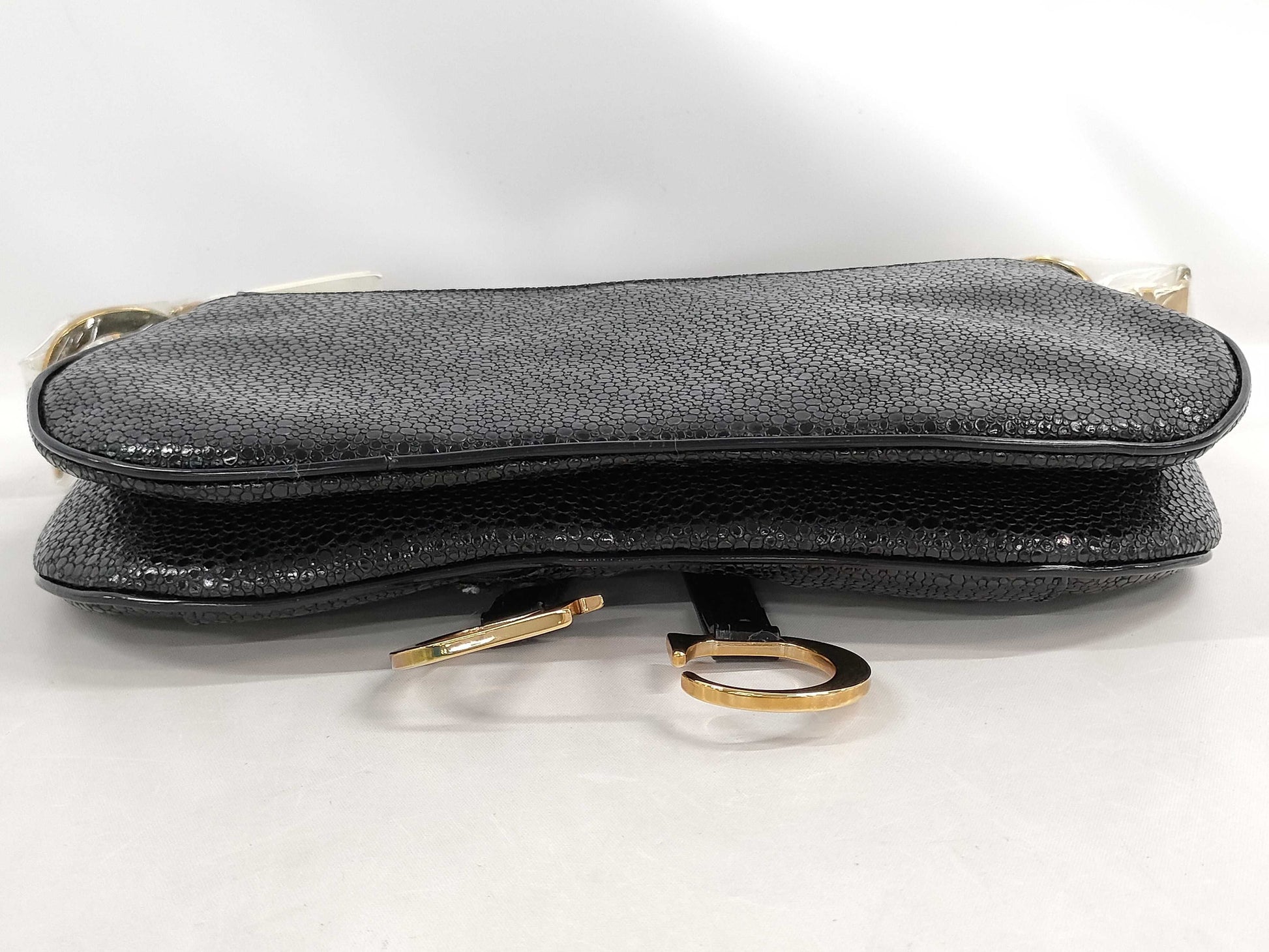 Dior Python Double Saddle Bag with G Hardware Shoulder Bag