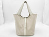 HERMES Picotin GM Handbag in Toile H with Silver Hardware