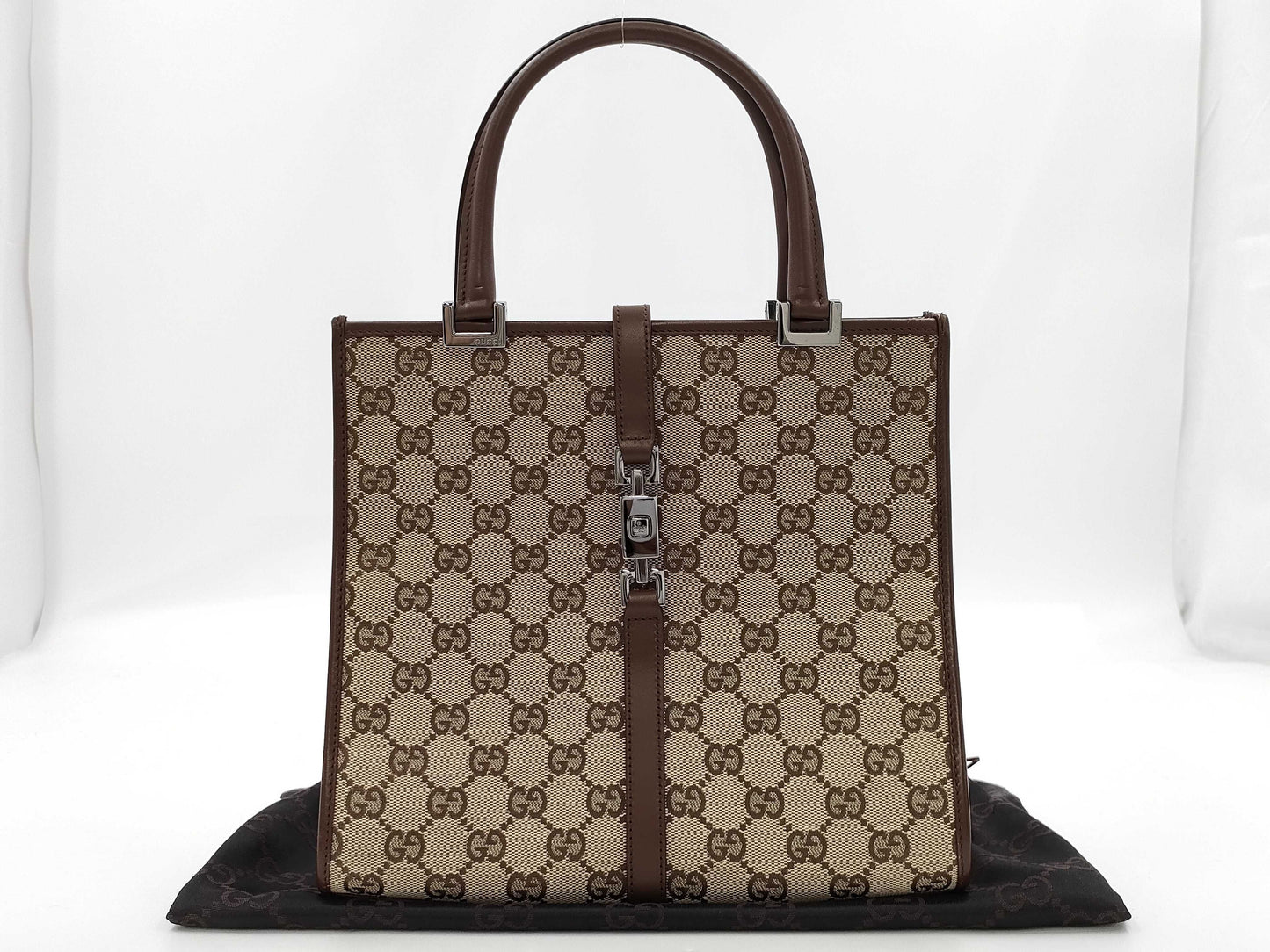 GUCCI Jackie Handbag Brown/GG Canvas 002・1065 Handbag