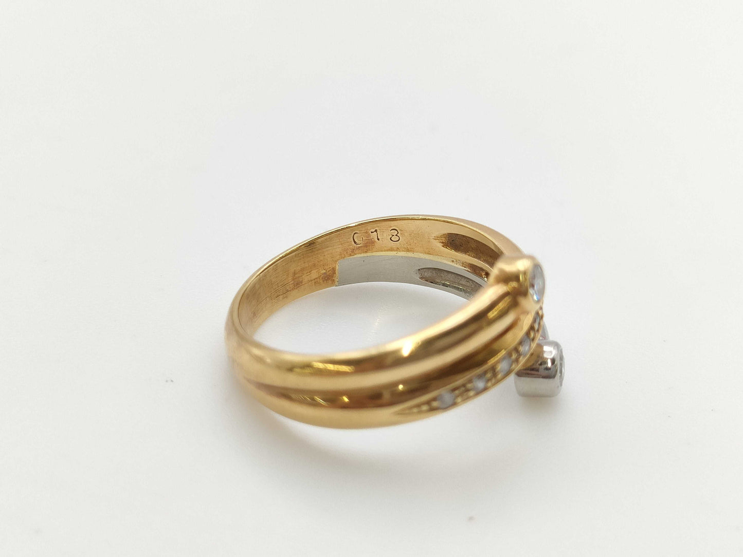 D0.18ct K18/PT900 5.2g Ring