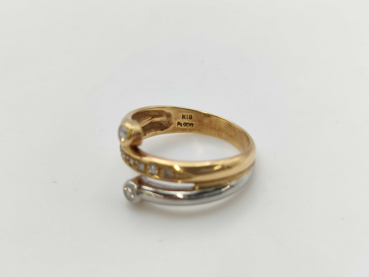 D0.18ct K18/PT900 5.2g Ring