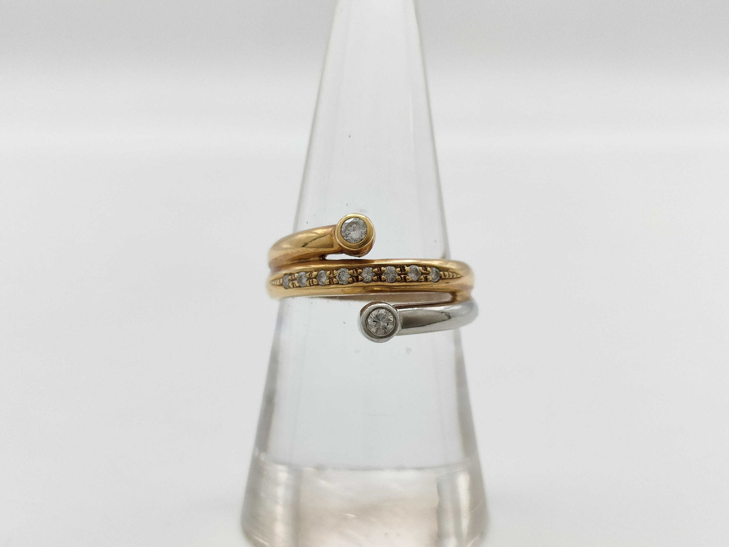 D0.18ct K18/PT900 5.2g Ring