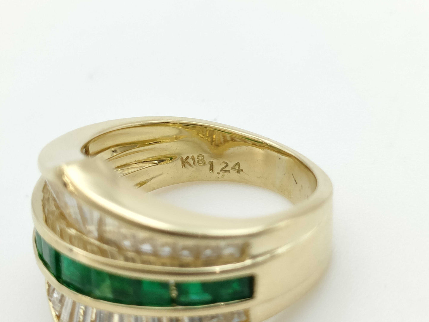 E1.24ct D1.53ct K18 7.7g Ring