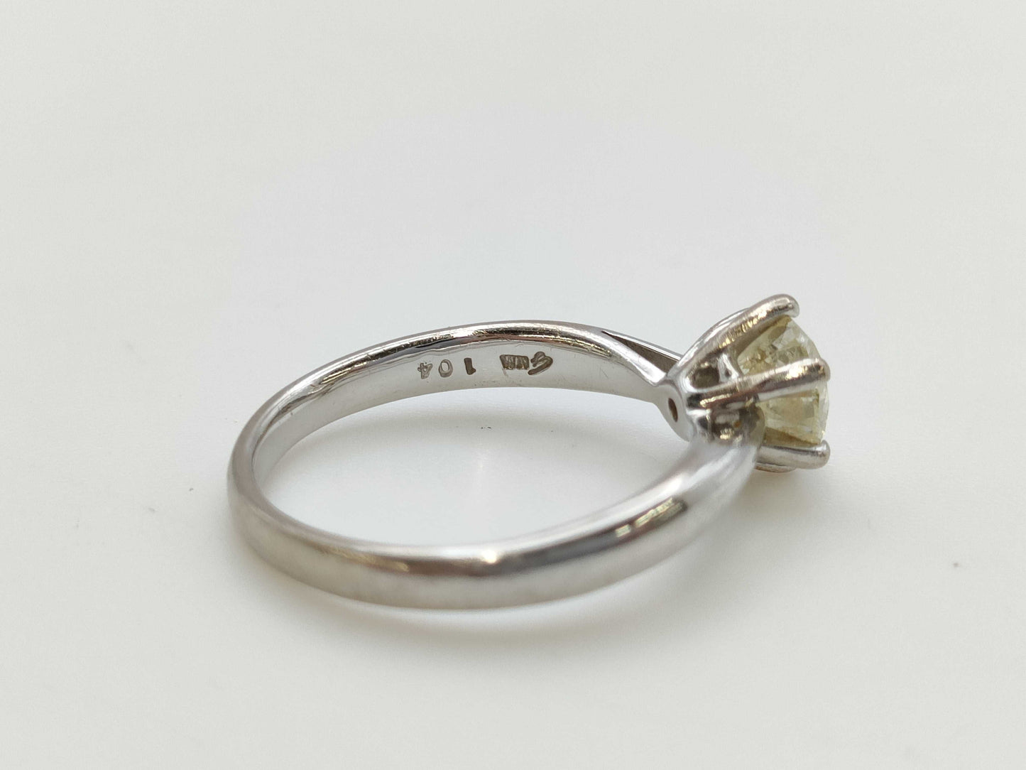 D1.04ct K18WG 3.6g Ring
