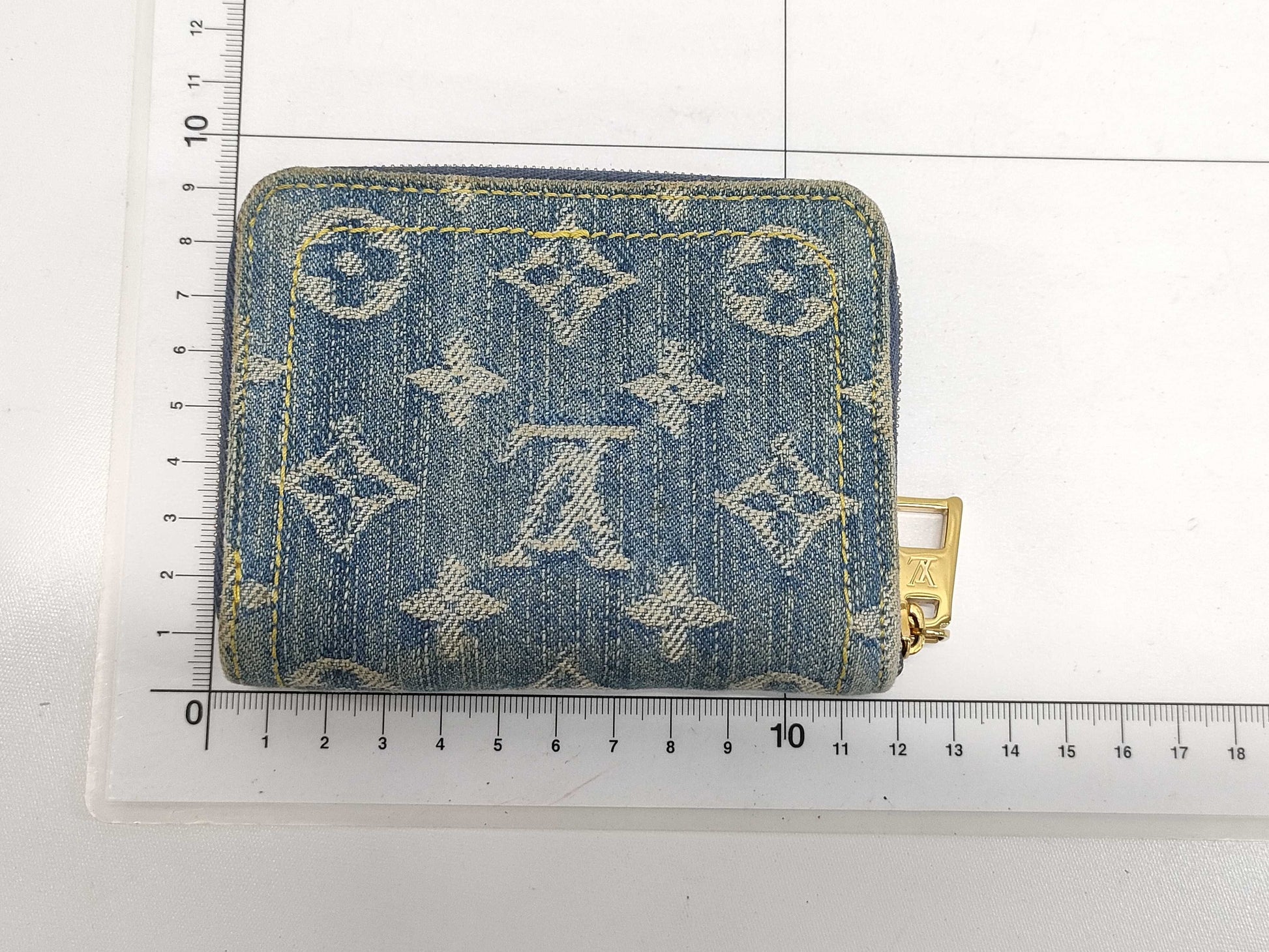 LOUIS VUITTON Monogram Denim Zippy Coin Purse Wallet