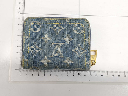 LOUIS VUITTON Monogram Denim Zippy Coin Purse Wallet