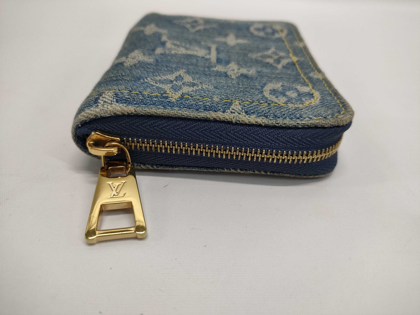 LOUIS VUITTON Monogram Denim Zippy Coin Purse Wallet
