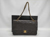 CHANEL Double Flap Matelasse Black Shoulder Bag