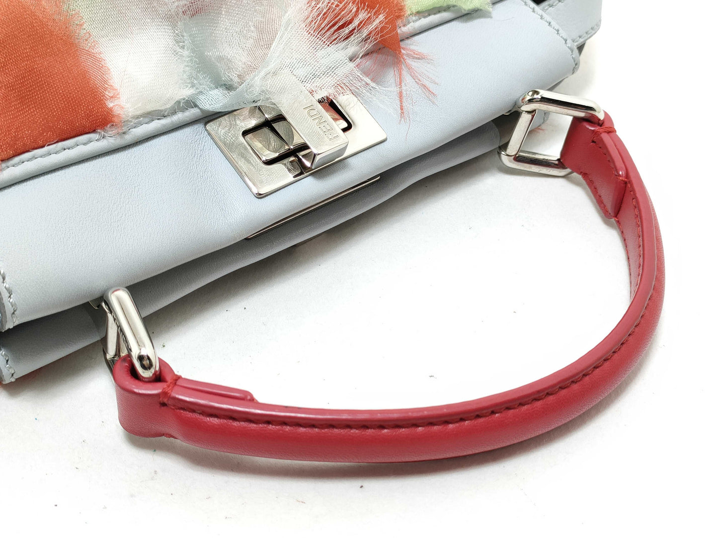 FENDI NetFendi Feather Peekaboo Handbag