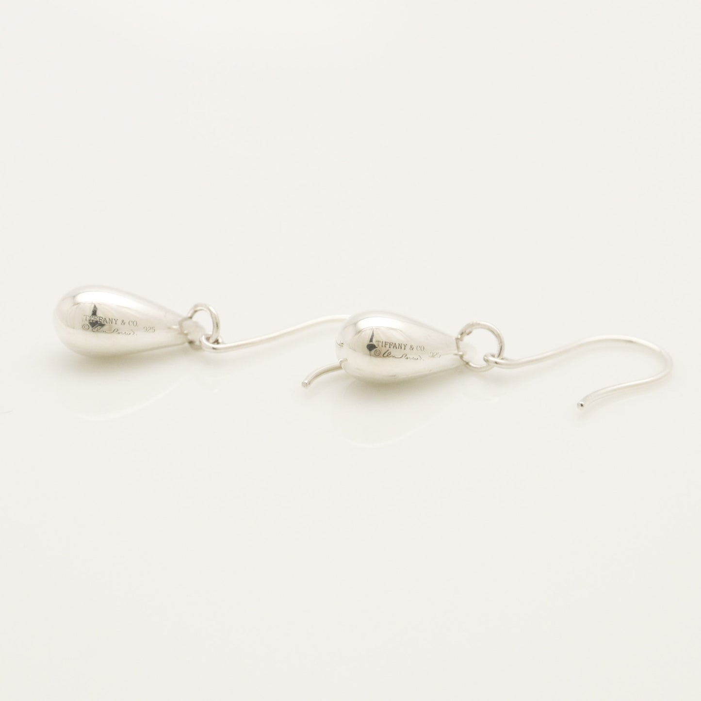 Tiffany & Co. Teardrop Earrings, 925 Sterling Silver, 3.53g