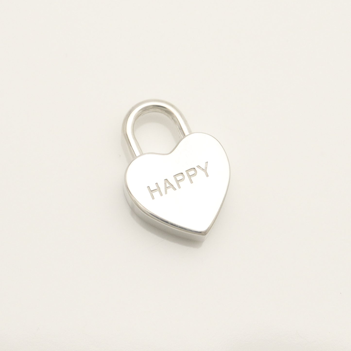Tiffany & Co. Heart Lock HAPPY Charm, 925 Sterling Silver, 8.31g