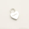 Tiffany & Co. Heart Lock HAPPY Charm, 925 Sterling Silver, 8.31g