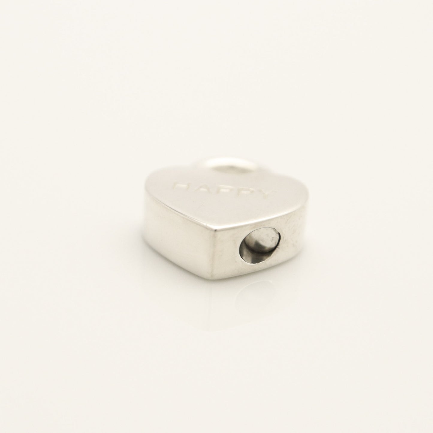 Tiffany & Co. Heart Lock HAPPY Charm, 925 Sterling Silver, 8.31g