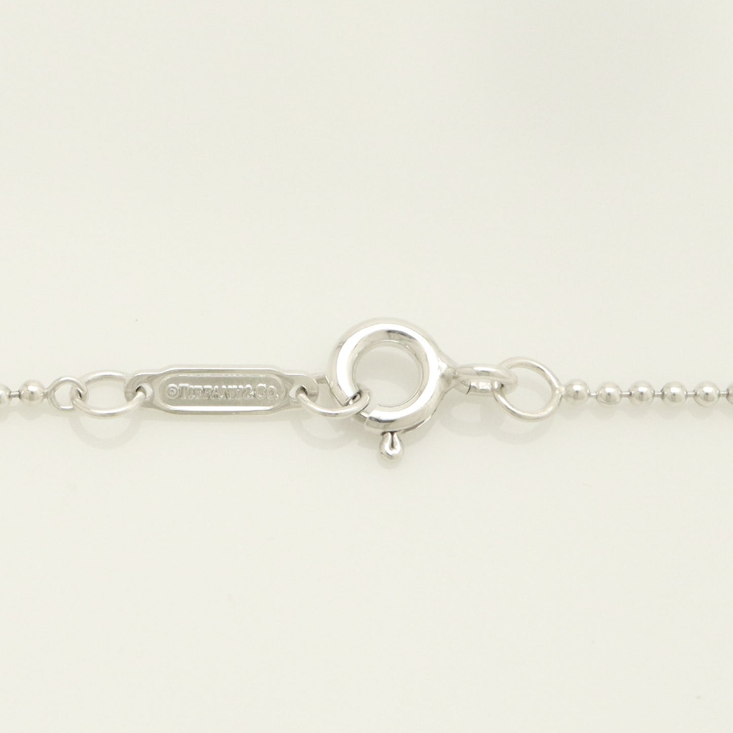 Tiffany & Co. LOVE Heart Bead Edge Necklace Pendant, 925 Sterling Silver, 7.48g