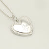 Tiffany & Co. LOVE Heart Bead Edge Necklace Pendant, 925 Sterling Silver, 7.48g