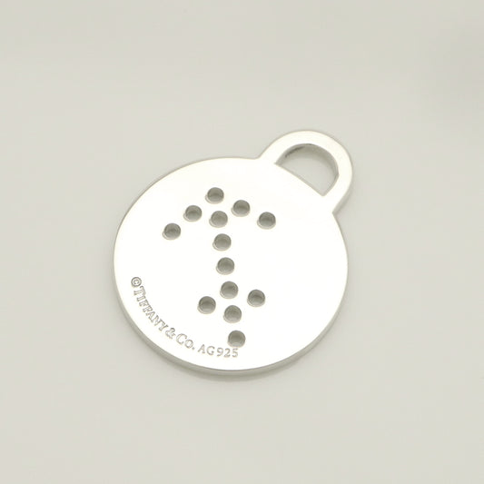 Tiffany & Co. Return to Tiffany Round Tag Arrow Punching Sagittarius Charm, 925 Sterling Silver, 8.20g