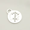 Tiffany & Co. Return to Tiffany Round Tag Arrow Punching Sagittarius Charm, 925 Sterling Silver, 8.20g