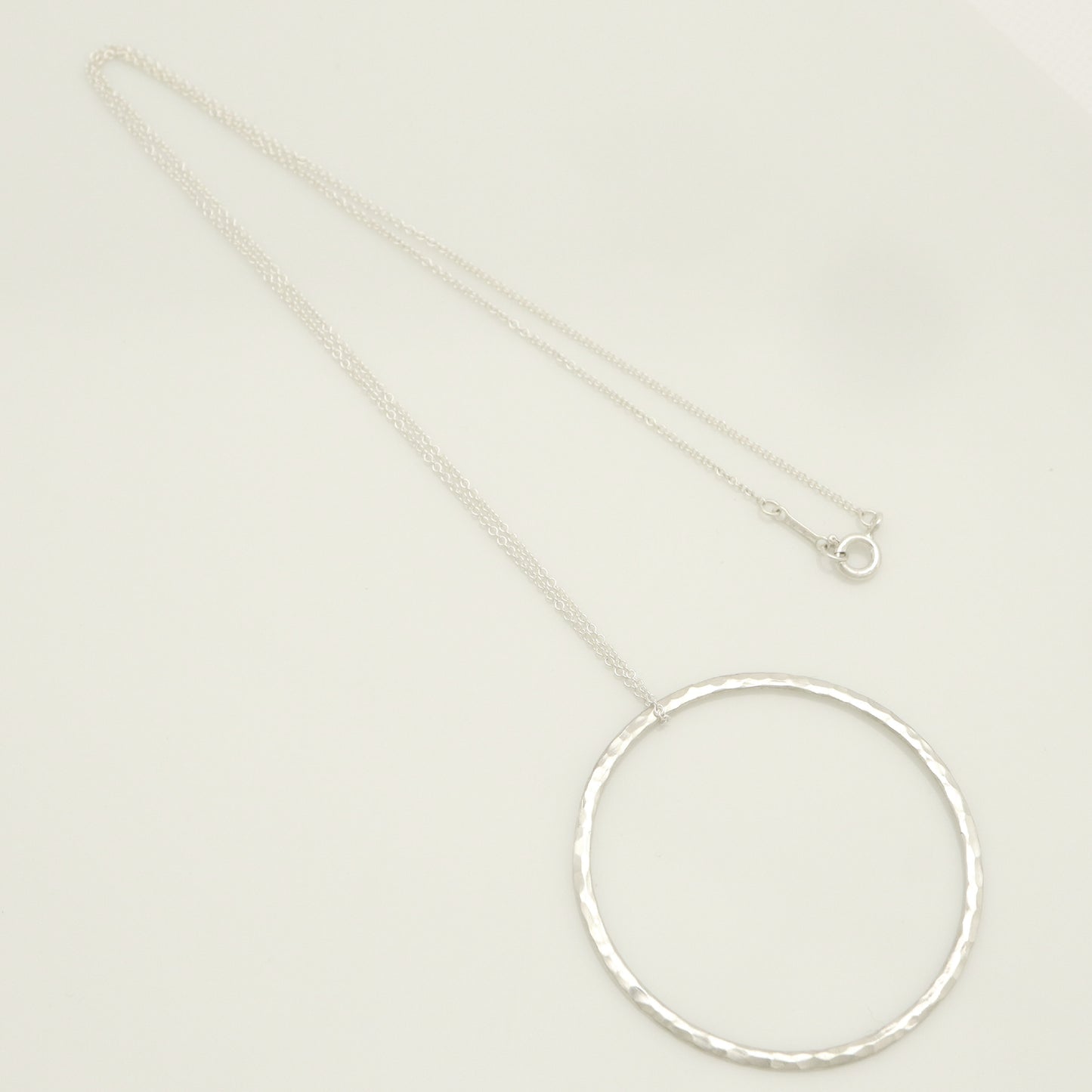 Tiffany & Co. TIFFANY & Co. Logo Barhamard Circle Necklace Pendant in Sterling Silver Weight: 3.02g