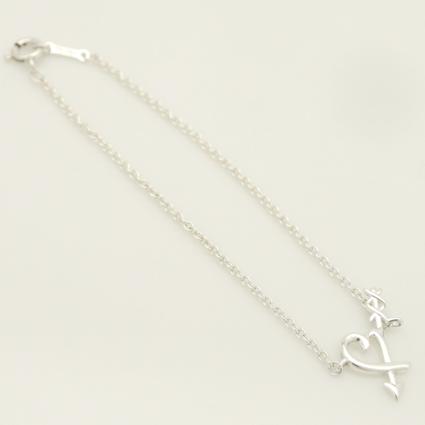 Tiffany & Co. TIFFANY & Co. Loving Heart Arrow Paloma Picasso Bracelet, 925 Sterling Silver, Weight 1.38g